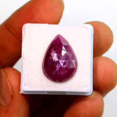 Certified 9.74 Cts Natural Ruby Rose Cut 19.5mmx14mm Top Quality Loose Gemstone