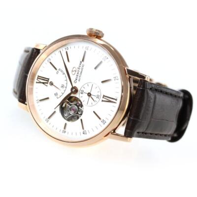 Pre-owned Orient Star Watch Men's Rk-av0001s Brown White Analog Round Face Semi Skeleton