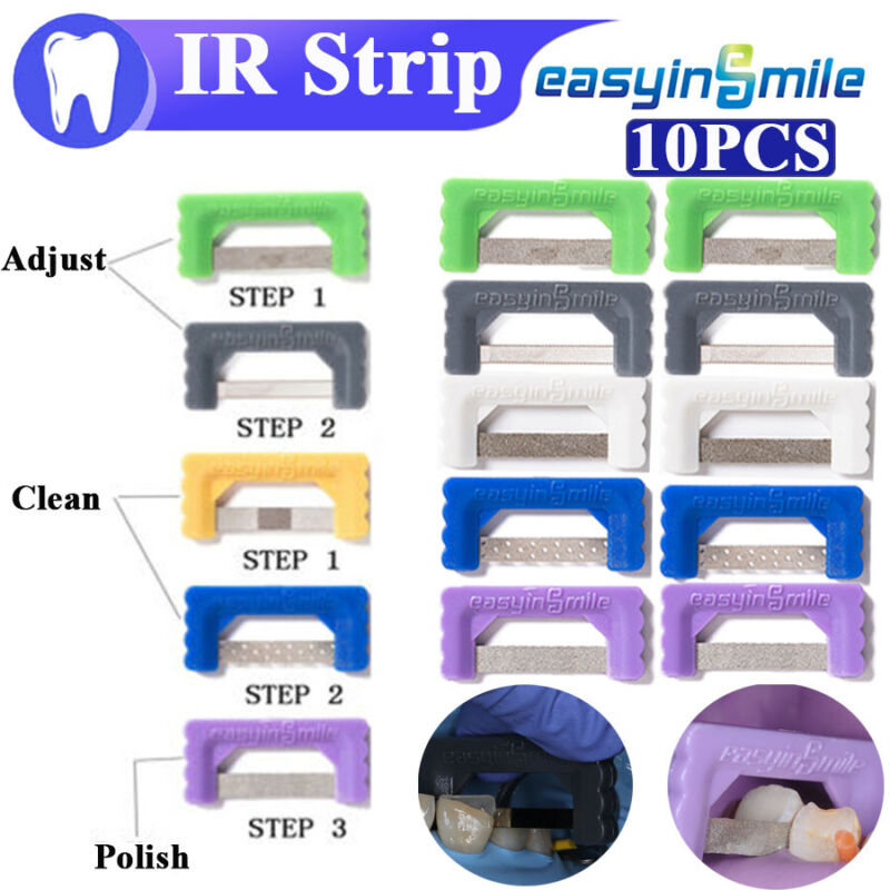 10Pc Dental Ortho Interproximal Restorative IR Strips Veneer Crown Polish Strips
