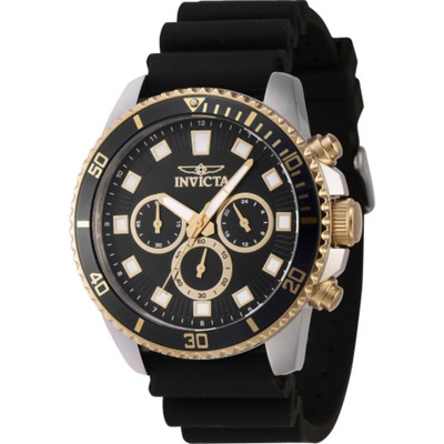 Мужские часы Invicta Pro Diver Chronograph GMT с кварцевым черным циферблатом 46120