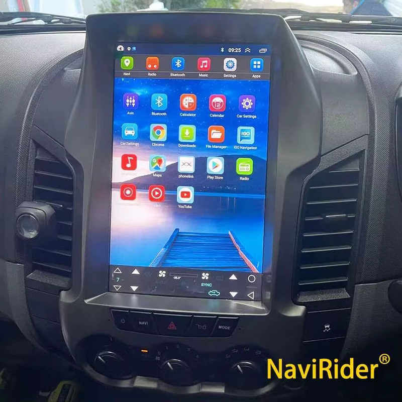Built-in 360 Function Android 14 Verical Screen For Ford Ranger 2012-2019 Car Ra