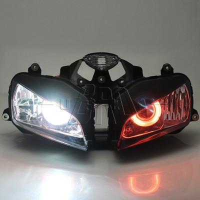 Automotive Red Angel Eyes Hid Projector Aseembly Headlight For Honda Cbr600 03 06 04 05 Headlight Assemblies