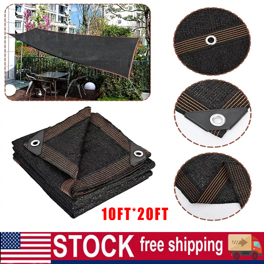 10x20FTResist Sun Shade Cloth Sunblock With Grommets Plants Patio Pergola Canopy