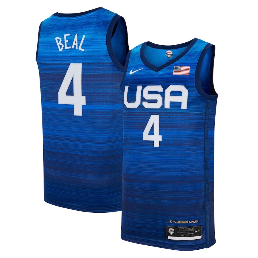 ウェア NIKE USA MEN BASKETBALL 2020 #4 B.BEAL USA Basketball Bradley Beal #4 Nike Men's Navy 2020 Summer