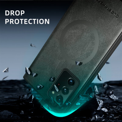 For Samsung Galaxy Note20 Ultra Note10 Slim PU Leather Soft Bumper Magnetic Case