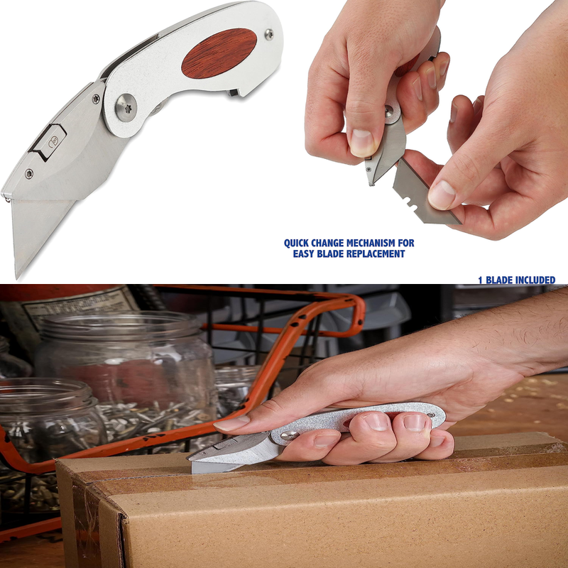 Sheffield Elliptic Folding Lockback Utility Knife , New