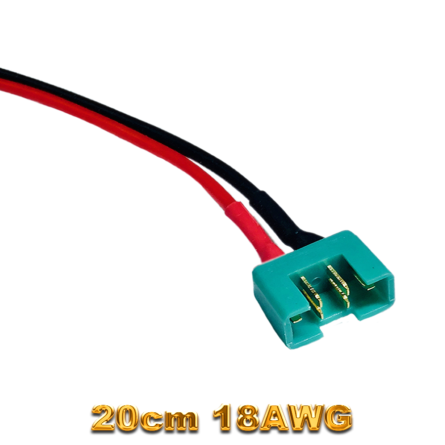 MPX Stecker Buchse 6M 6 Polig 6Pin mit 20cm 18AWG Kabel Lipo Akku Goldstecker RC