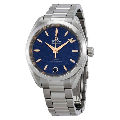 Omega Seamaster Aqua Terra Co-Axial Master Chronomter с автоматическим синим циферблатом для женщин