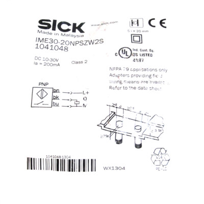 SICK  IME30-20NPSZW2S Inductive proximity sensors ,PNP,New Kd