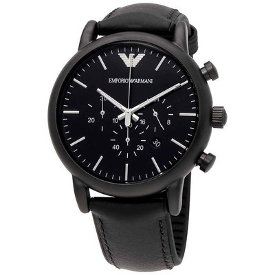 Мужские часы с хронографом Emporio Armani Luigi с черным циферблатом AR1970