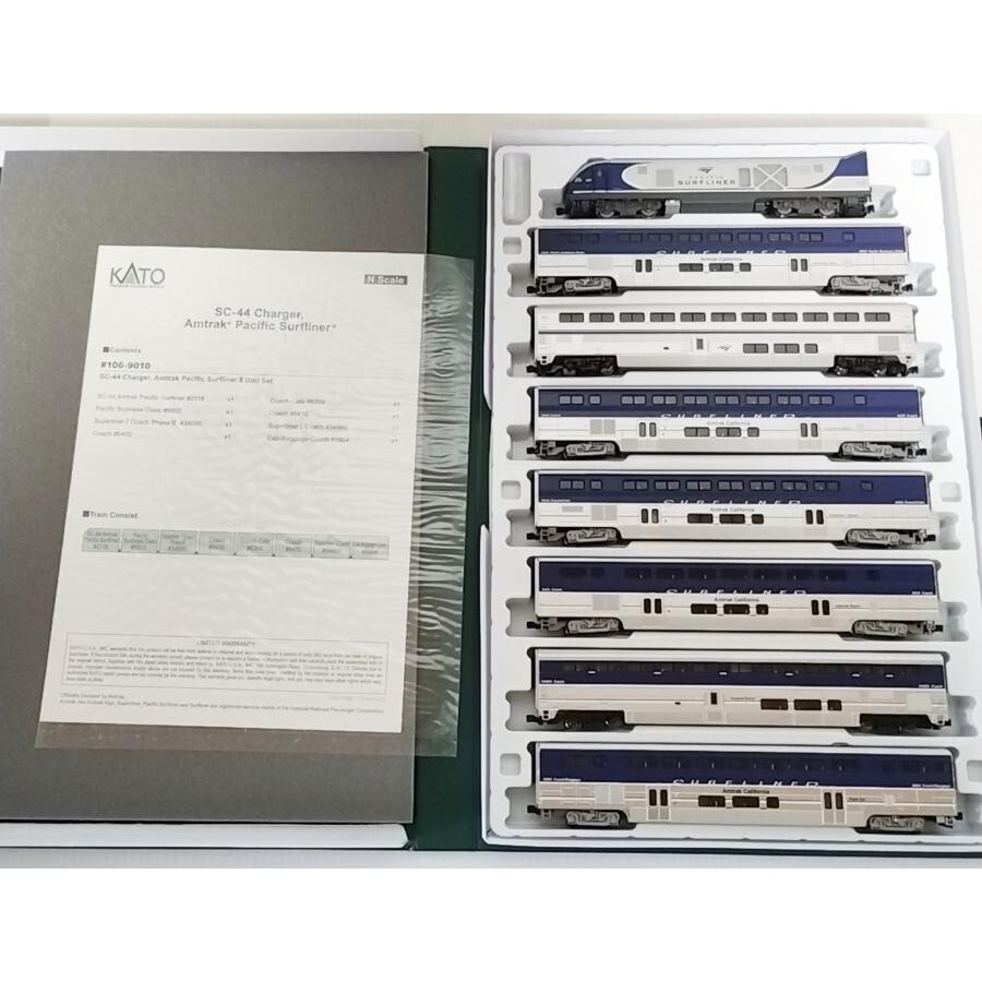 鉄道模型 KATO SC44 Charger Amtrak Pacific Surflin KATO 106-9010 SC-44 Charger Amtrak Pacific Surfliner 8 Unit