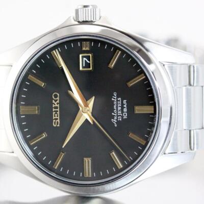 Pre-owned Seiko Szsb014 Black X Gold Automatic Mechanical Classic Line Men Watch Japan