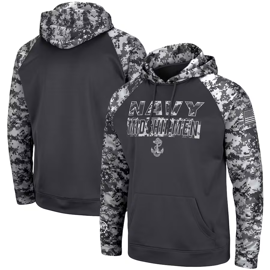 Военно-морские гардемарины Big Mens 4XB Colosseum Military Appreciation Digi Камуфляжная толстовка с капюшоном