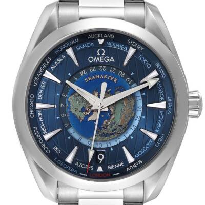 Pre-owned Omega Seamaster Aqua Terra Gmt Worldtimer 43mm 220.10.43.22.03.001