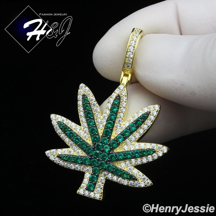 送税込【King Ice】GRANDMASTER CANNABIS LEAF NECKLACE☆国内発 $_57.JPG?set_id=880000500F