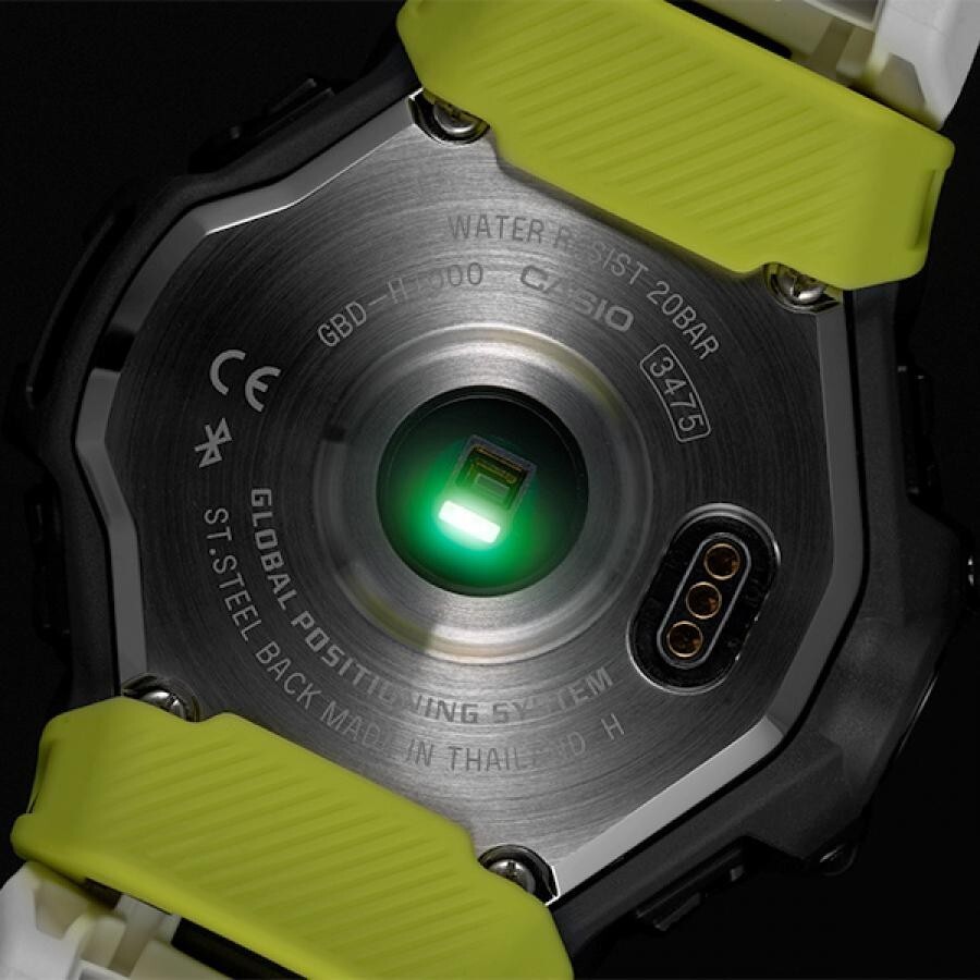Pre-owned Casio Gbd-h1000-1jr Black Model G-squad 20 Atm Waterproof Workout Gbd-h1000-1jr