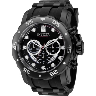 Мужские часы Invicta Pro Diver SCUBA Chronograph GMT с кварцевым черным циферблатом 37231