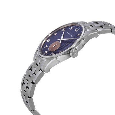 Pre-owned Hamilton Jazzmaster Thinline Quartz Blue Dial Men's Watch H38411140