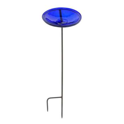 ACHLA Cobalt Blue Crackle Bowl W/ Stand - CGB-S-14CB