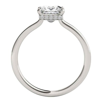 Pre-owned Maulijewels 1.35 Carat Natural Diamond Princess Cut Moissanite Engagement Rings In White