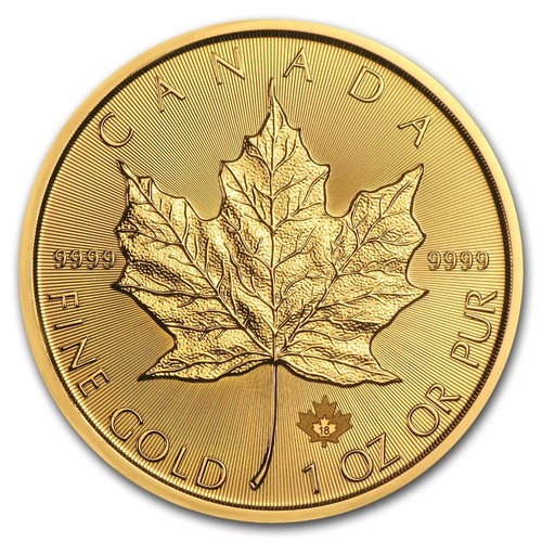 2018 Canada 1 Oz Gold Maple Leaf Coin Brilliant Uncirculated Bu