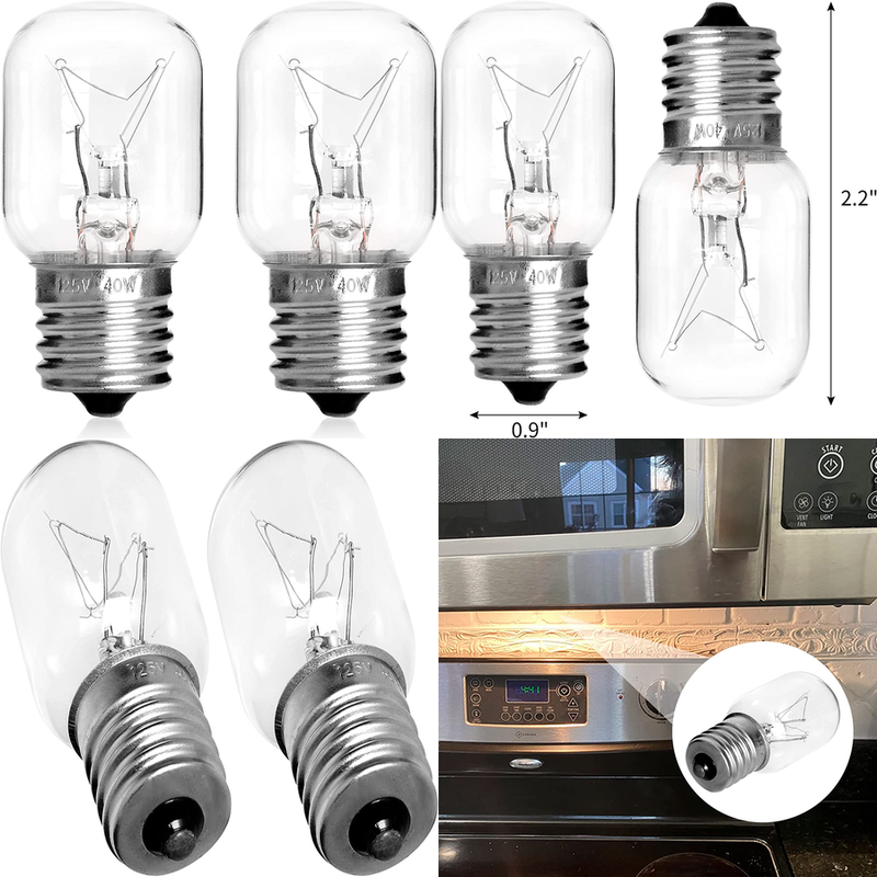 Microwave Light Bulb for Whirlpool GE Microwave - 125V 40W Microwave ,WB25X10030