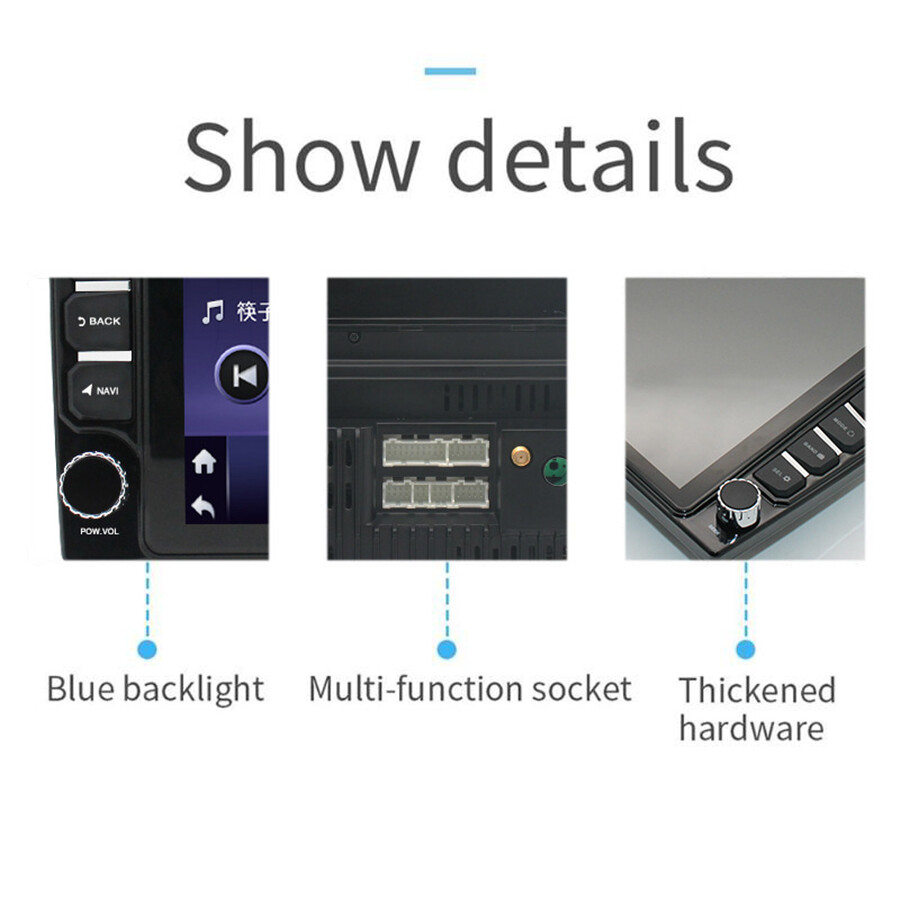 详情2din Rotatable 9 7 Android 9 1 Hd Video Player Usb Fm Car Stereo Radio Gps Nav