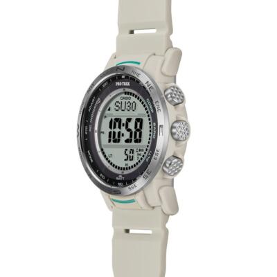 Pre-owned Casio Pro Trek Prw-35-7jf Men Watch Climber Triple Sensor Digital Solar Atomic
