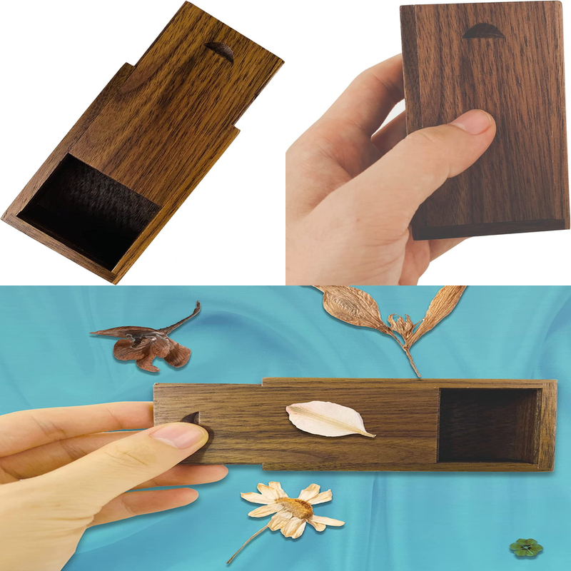 With Sliding Lid Walnut Wood Gift Box With Slide Gift Container