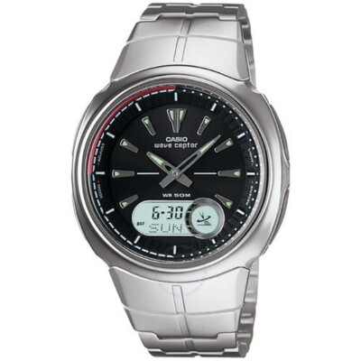 CASIO WVA 106HA Wave Ceptor Watch Stainless Bracelet Atomic Time - USA