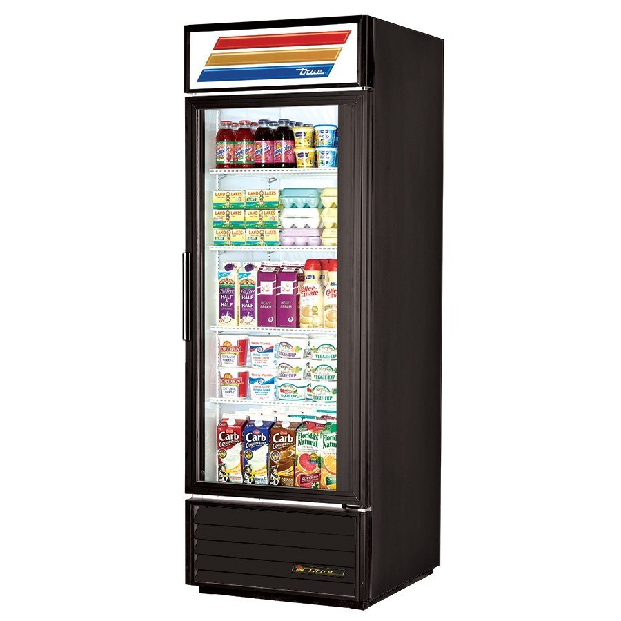 True GDM23 Glass Door Commercial Display Refrigerator, Drinks Cans