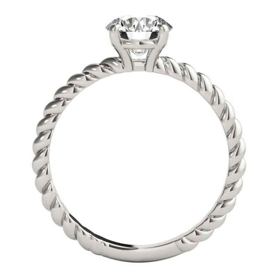 Pre-owned Maulijewels 1.00 Carat White Moissanite Diamond Engagement Ring For Women In 14k
