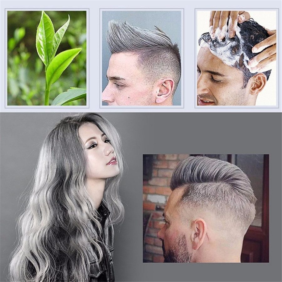 Silver Colour Grey Hair Wax Men Women Grandma Hair Ash Dye Gray