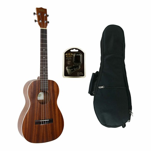 Kala KA-B Satin Mahogany Baritone Ukulele w/ Ukulele Gigbag, Tuner and Cloth