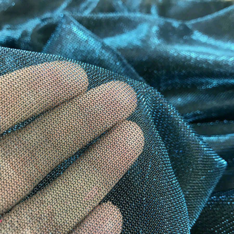 59''width Sheer Metallic Hologram Mesh Fabric Net Cloth for Sewing Sold By Metre