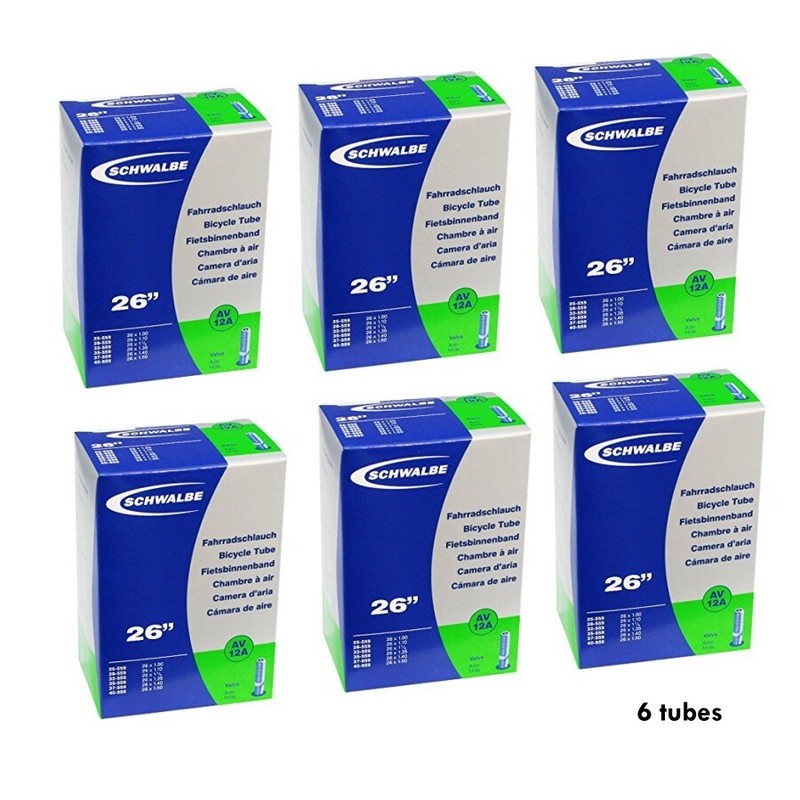 Schwalbe AV12A 26"x1.00-1.50 AV Schrader Valve Tube 40mm MTB Bicycle(1-6 tubes)