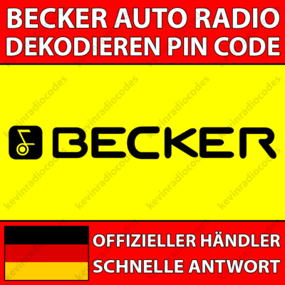  BECKER RADIO DEKODIEREN PIN CODE BMW CHRYSLER FERRARI MERCEDES PORSCHE AUDIO 