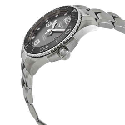 Pre-owned Longines Hydroconquest Automatic Grey Ceramic Bezel Men's 43 Mm Watch L37824766