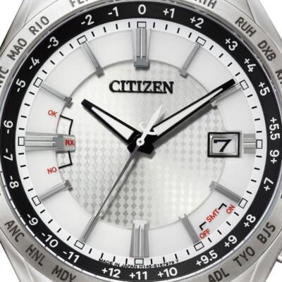 Pre-owned Citizen Attesa Cb0210-54a[ Eco Drive Direct Flight Act Line White]