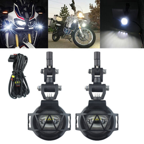 2x 20W LED Motorrad Nebelscheinwerfer Zusatzscheinwerfer mit