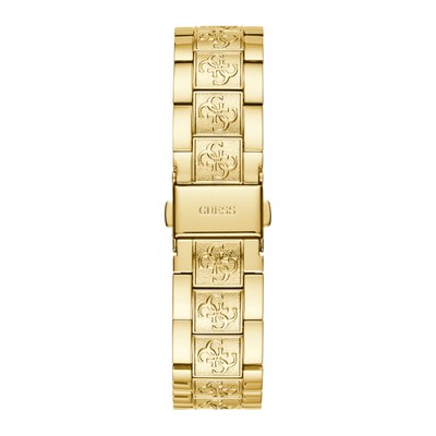 Pre-owned Guess Womens Wristwatch  Anna W1280l2 Stainless Steel Golden Swarovski