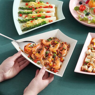 Stainless Steel Salad Servers Serving Spoon and Fork Set Silver 6 Pcs