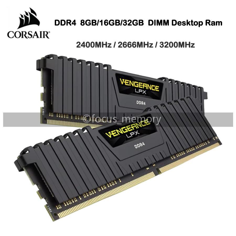 corsair VENGEANCE 32GB(16×2) DDR4-2666 VENGEANCE® LPX 32GB (2 x 16GB) DDR4 DRAM 2666MHz C16 Memory Kit