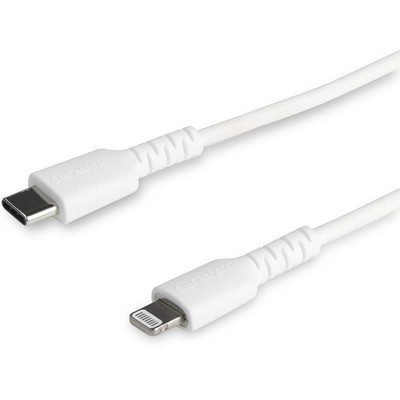 StarTech 6.6ft USB C to Lightning Cable Heavy Duty Lightning Cable RUSBCLTMM2MW