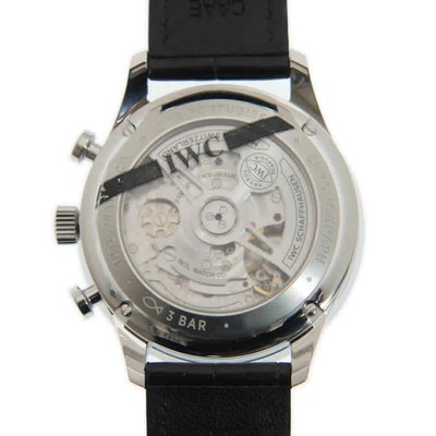 Pre-owned Iwc Schaffhausen Iwc Portugieser Chronograph Automatic Black Dial Men's Watch Iw371609