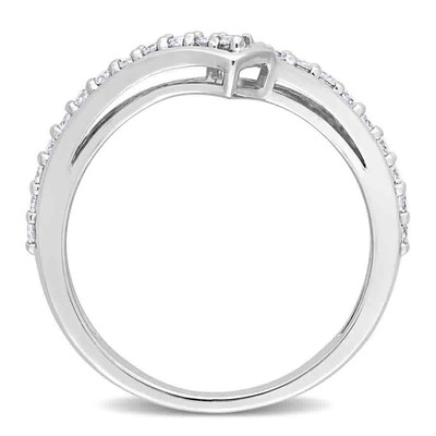 Pre-owned Amour /3 Ct Tw Diamond Chevron Ring In Platinum In White