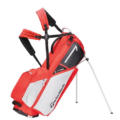 New TaylorMade Golf FlexTech Stand Bag '21 Red/White/Cool Gray