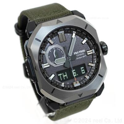 Pre-owned Casio Pro Trek Prw-6900yb-3jf Men Watch Cordura Band Radio Solar Analog Digital