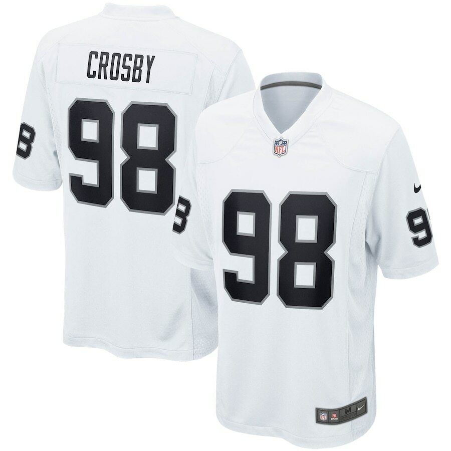 Las Vegas Raiders Maxx Crosby #98 Nike White 2025 Official
