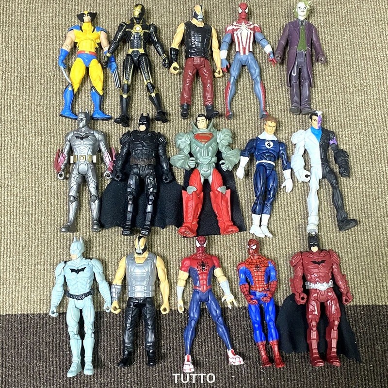 SPIDER-MAN BATMAN フィギュア DC Marvel Batman Spider-Man Superman Captain America 12